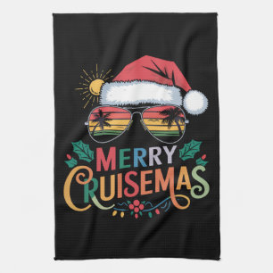 Frohe Cruisemas 2024 Weihnachten Santa Rentier  Geschirrtuch
