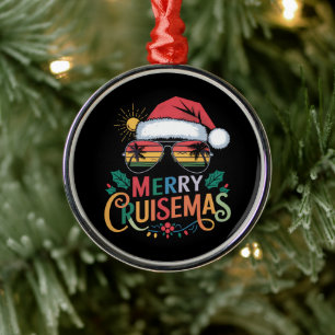 Frohe Cruisemas 2024 Weihnachten Santa Rentier  Ornament Aus Metall