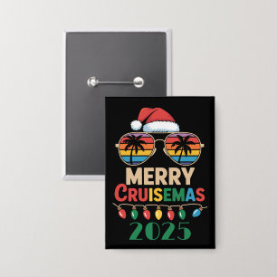 Frohe Cruisemas 2025 Personalisierte Xmas Kreuzfah Button