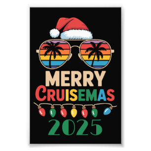 Frohe Cruisemas 2025 Personalisierte Xmas Kreuzfah Fotodruck