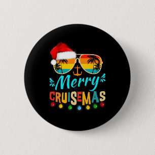 Frohe Cruisemas Weihnachten Santa Rentier Kreuzfah Button