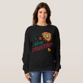 Frohe Crustmas Funny Christmas Pizza Lover Xmas Sweatshirt (Vorne ganz)