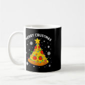 Frohe Crustmas-Pizza-Weihnachtsbaum-Weihnachtsgesc Kaffeetasse (Links)
