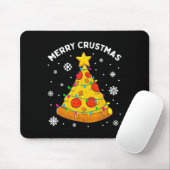 Frohe Crustmas-Pizza-Weihnachtsbaum-Weihnachtsgesc Mousepad (Mit Mouse)