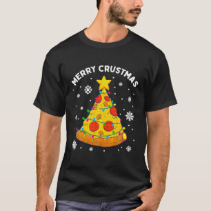 Frohe Crustmas-Pizza-Weihnachtsbaum Xmas-Geschenke T-Shirt