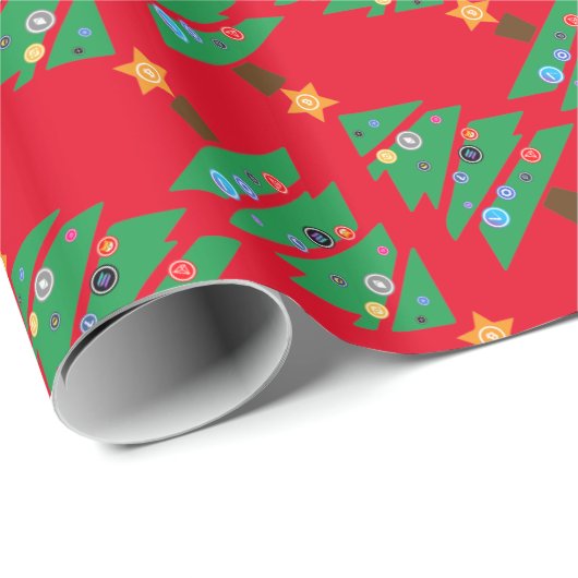 Frohe Crypto-mas! Crypto Christmas Red Holiday Geschenkpapier (Rolleneckpunkt)