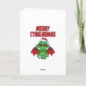 Frohe Cthulhu-Weihnachten Karte (Rückseite)