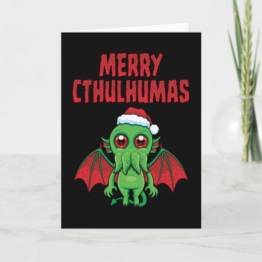 Frohe Cthulhu-Weihnachten Karte (Vorderseite)
