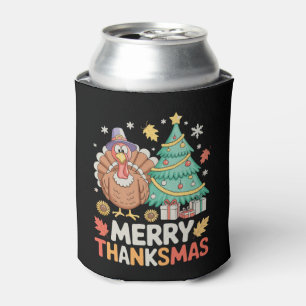Frohe Dankmas Weihnachten Erntedankfest Pute Xmas Dosenkühler