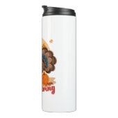 frohe Danksagerin Thermosbecher (Nach rechts gedreht)