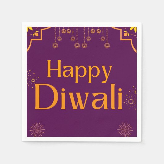 Frohe Diwali-Party Serviette (Vorderseite)