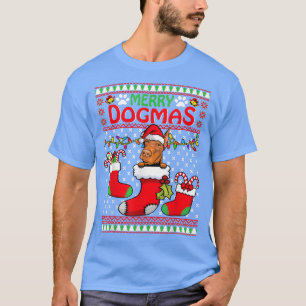 Frohe Dogmen Dobermann Hund Lustiges Hässliches We T-Shirt