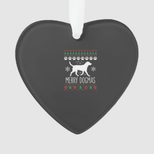 Frohe Dogmen Weihnachten Hund Vektor Ornament
