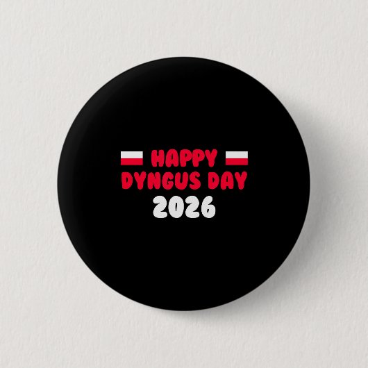 Frohe Dyngus Day 2026 Polnischer Feiertag Ostermon Button (Vorderseite)