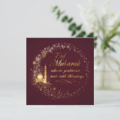 Frohe Eid Mubarak-Grüße moderne Karte (Stehend Vorderseite)