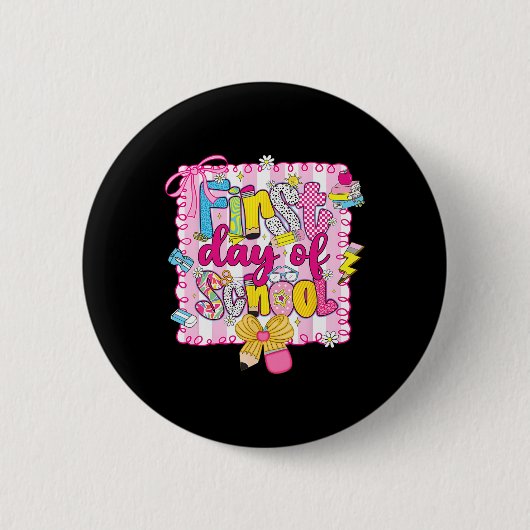 Frohe Einschulung Bleistift Bo Button (Vorderseite)