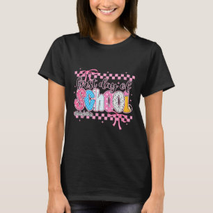 Frohe Einschulung Bleistift Lehrer Kinder Rücken T-Shirt
