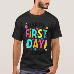 Frohe Einschulung Bleistift Lehrer Zurück zur Schu T-Shirt
