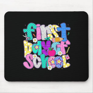 Frohe Einschulung Schicker Lehrer Kinder Zurück Zu Mousepad