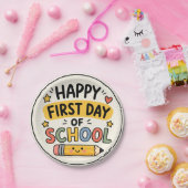 Frohe Einschulung Süßer Kawaii Bleistift Pappteller (Party)