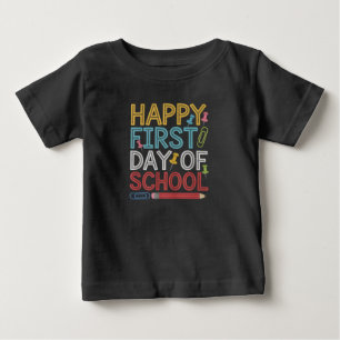 Frohe Einschulung Zurück zur Schule  Baby T-shirt