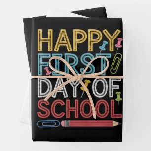 Frohe Einschulung Zurück zur Schule  Geschenkpapier Set