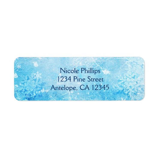 Frohe EisWinter Wonderland-Rücksendeadressen-Aufkl (Vorne)