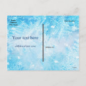 Frohe Eiswinterschneeflocken Weihnachten Postkarte (Rückseite)