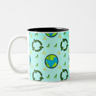 Frohe Erde Tag Coffee-Mug Zweifarbige Tasse