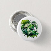 Frohe Erde-Tag-Feier 2026 Button (Vorne & Hinten)