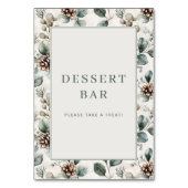 Frohe Erdige Botanische Bordüre Tischnummer (Rückseite)