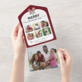 Frohe Erinnerungen 7 Fotos alles in einer Weihnach All In One Einladung (Abreißtisch)