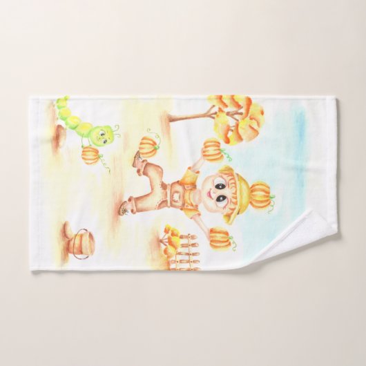 Frohe Ernte kleiner Ingwerjunge Badhandtuch Set (Handtuch)