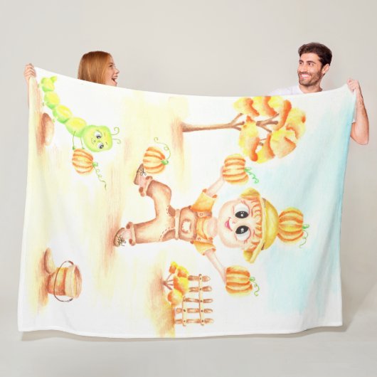 Frohe Ernte kleiner Ingwerjunge Fleecedecke (Beispiel)