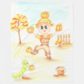 Frohe Ernte kleiner Ingwerjunge Fleecedecke (Vorderseite)