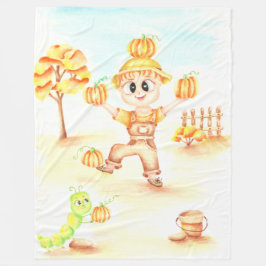 Frohe Ernte kleiner Ingwerjunge Fleecedecke