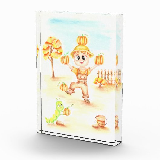 Frohe Ernte kleiner Ingwerjunge Fotoblock (Rechts)