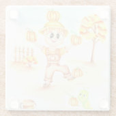 Frohe Ernte kleiner Ingwerjunge Glasuntersetzer (Rückseite)