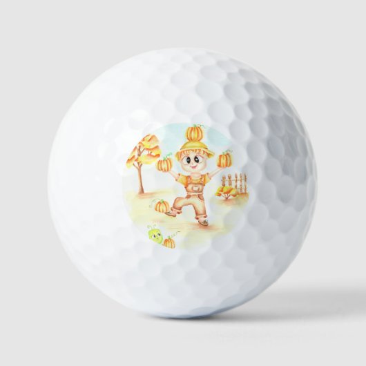 Frohe Ernte kleiner Ingwerjunge Golfball (Vorderseite)