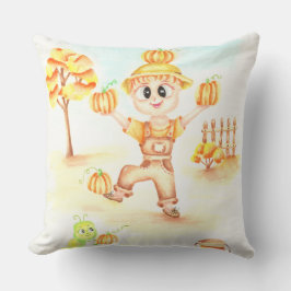 Frohe Ernte kleiner Ingwerjunge Kissen