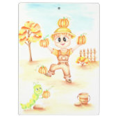 Frohe Ernte kleiner Ingwerjunge Klemmbrett (Rückseite)