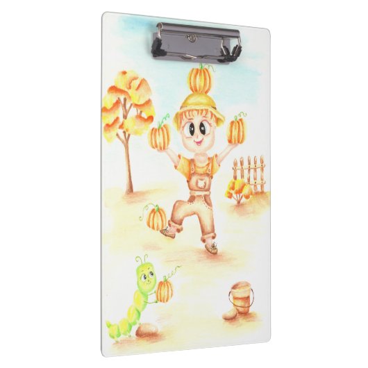 Frohe Ernte kleiner Ingwerjunge Klemmbrett (Rechts)