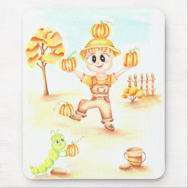 Frohe Ernte kleiner Ingwerjunge Mousepad