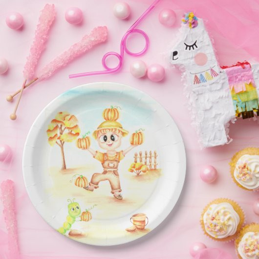 Frohe Ernte kleiner Ingwerjunge Pappteller (Party)