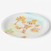 Frohe Ernte kleiner Ingwerjunge Pappteller (Schrägansicht)