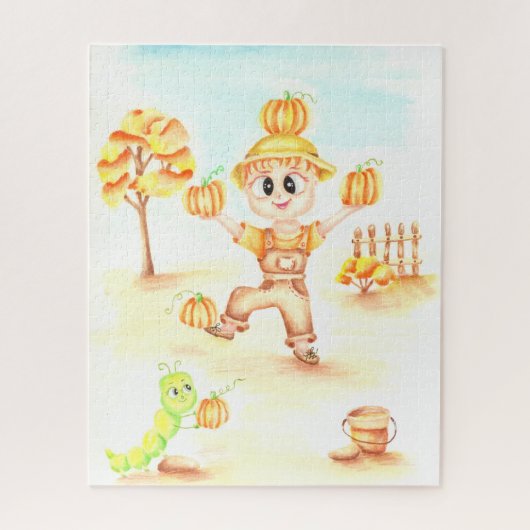 Frohe Ernte kleiner Ingwerjunge Puzzle (Vertikal)