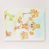 Frohe Ernte kleiner Ingwerjunge Puzzle (Horizontal)