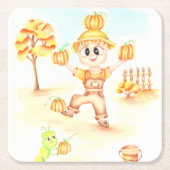 Frohe Ernte kleiner Ingwerjunge Rechteckiger Pappuntersetzer (Vorderseite)
