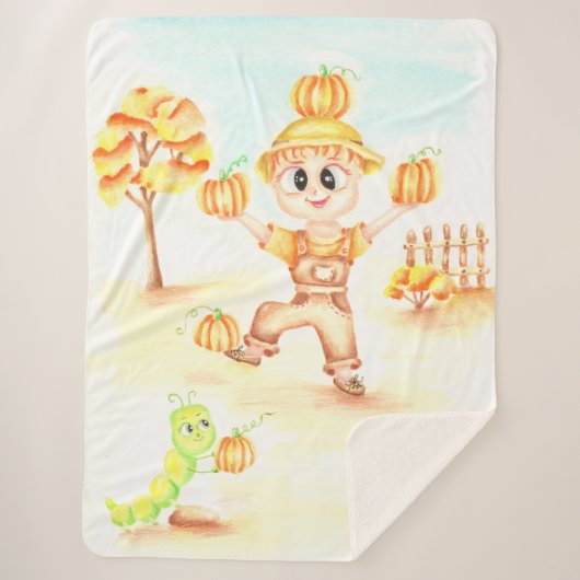 Frohe Ernte kleiner Ingwerjunge Sherpadecke (Vorderseite)