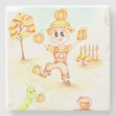 Frohe Ernte kleiner Ingwerjunge Steinuntersetzer (Vorderseite)